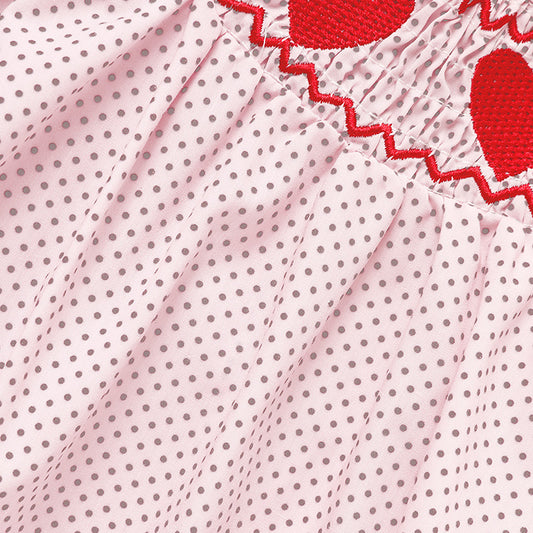 Newborn Baby Girls' Valentine's Day Smocked Romper