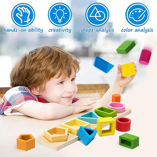 Wooden Educational Shape Color Sorter