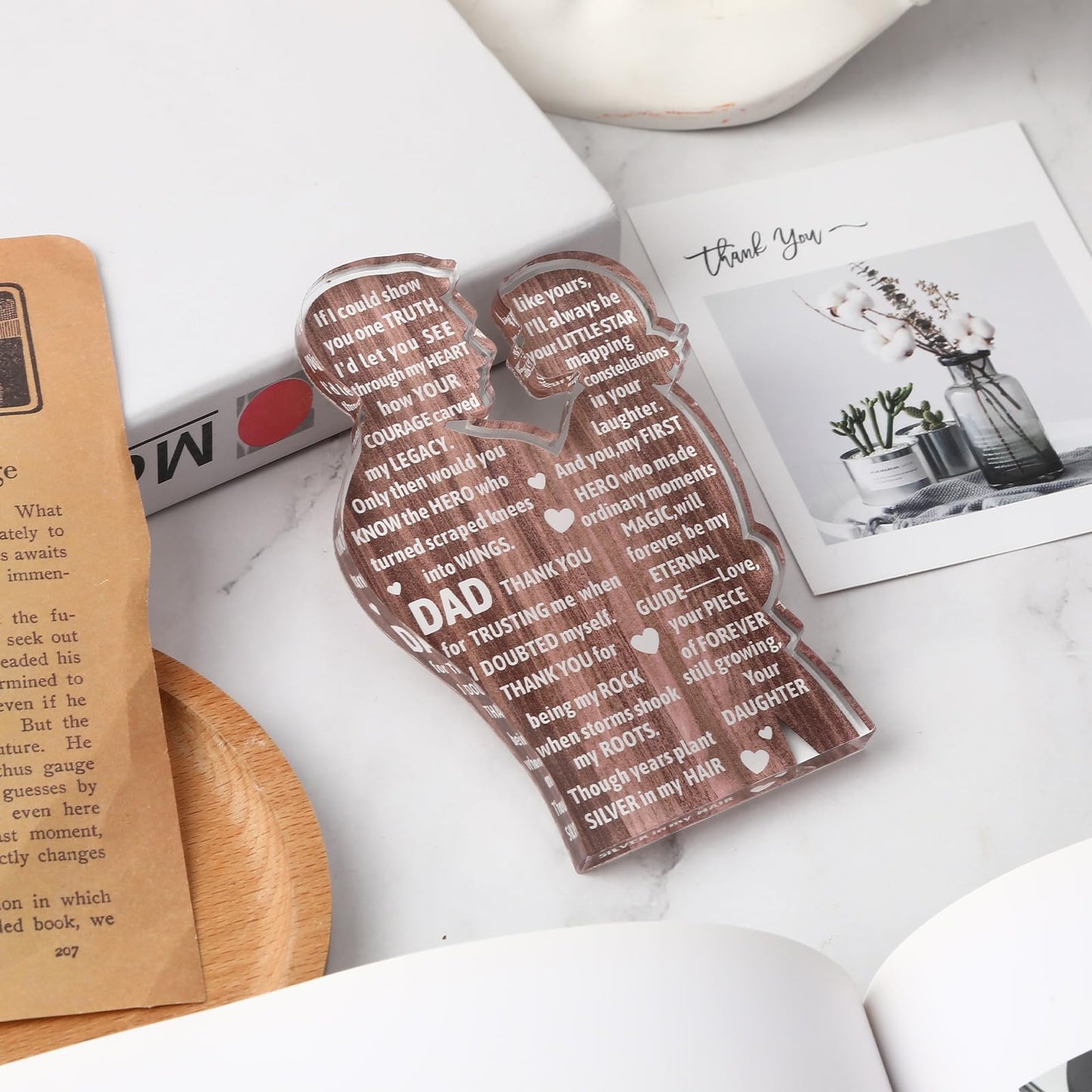 Daughter To Dad Heartfelt Acrylic Plaque