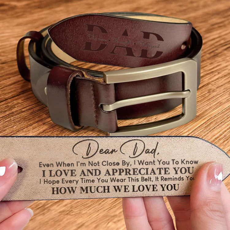 Belt For Dad - Brown - Red