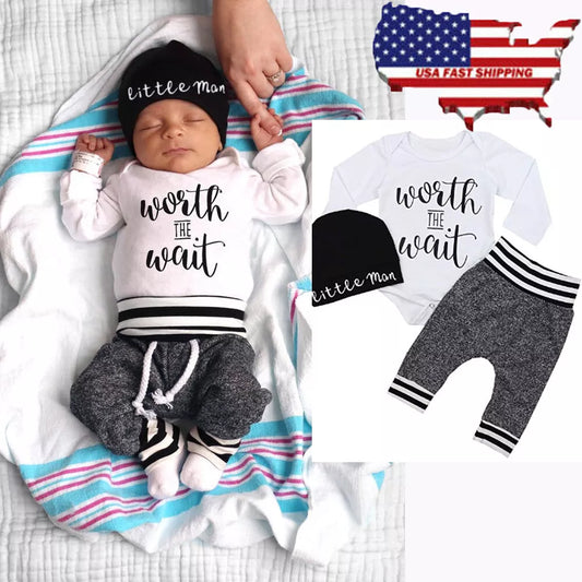 Newborn Baby Boy Girl Tops Romper Bodysuit