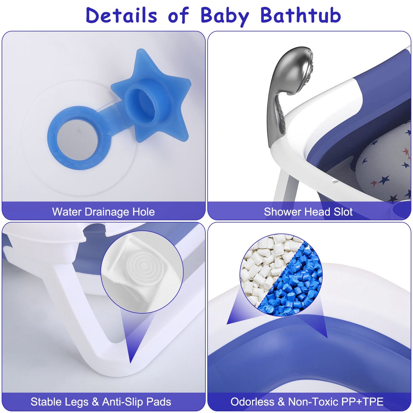 1Pc Baby Bath Tub With Thermometer