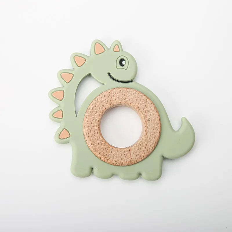BPA Free Dinosaur Shape Teething Ring Toy