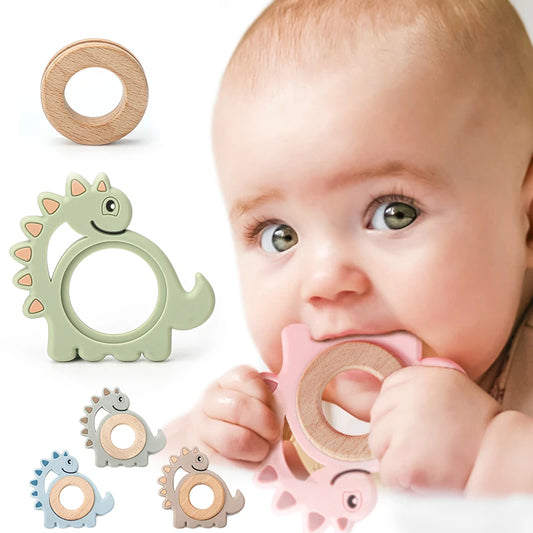 BPA Free Dinosaur Shape Teething Ring Toy
