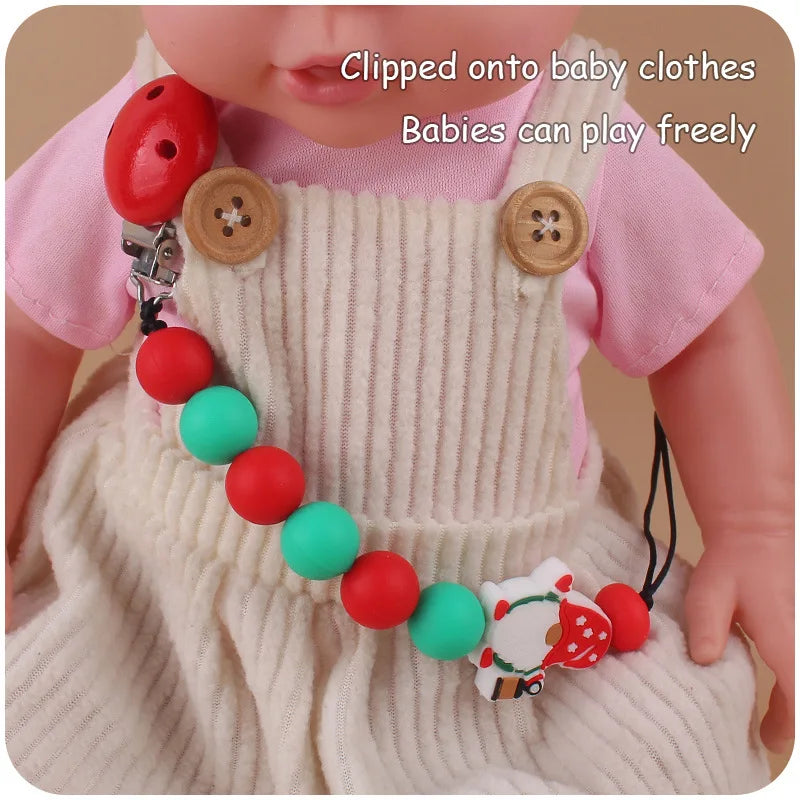 Holiday-Themed Baby Teether & Pacifier Holder