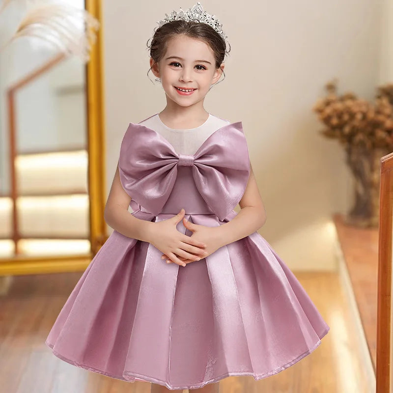 Big Bow Dresses For Baby Girl 1st