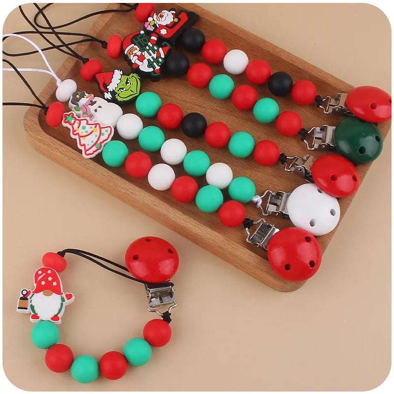 Holiday-Themed Baby Teether & Pacifier Holder