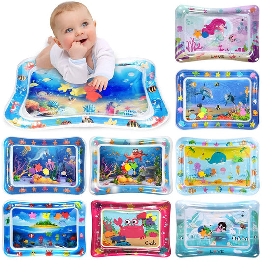 Inflatable Tummy Time Baby Play Mat Infants Water Cushion