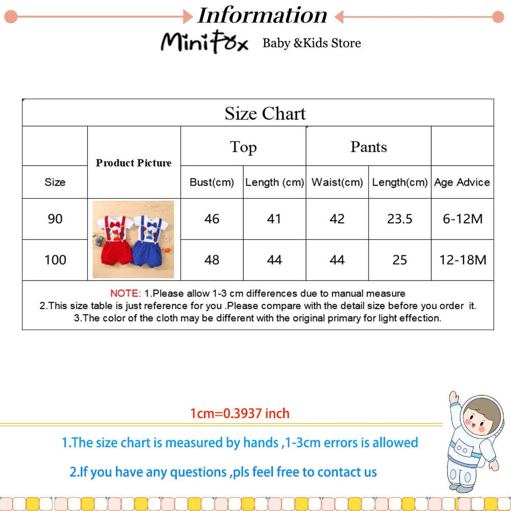 Baby Boys Birthday Outfits Sets Balloon Letter "1"