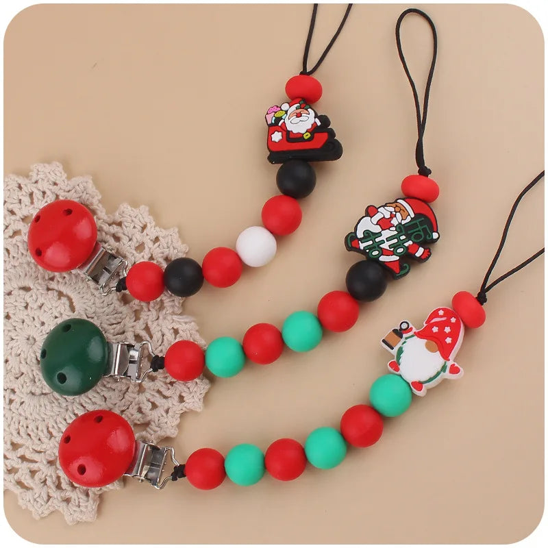 Holiday-Themed Baby Teether & Pacifier Holder
