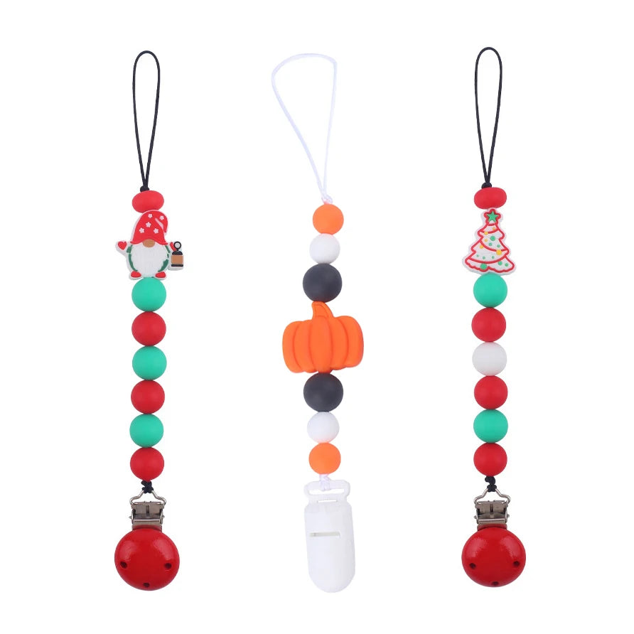 Holiday-Themed Baby Teether & Pacifier Holder
