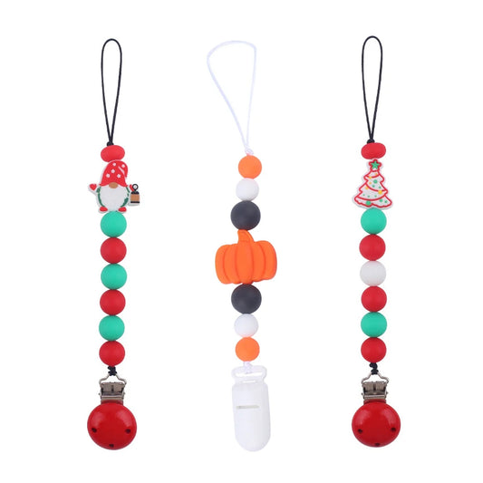 Holiday-Themed Baby Teether & Pacifier Holder
