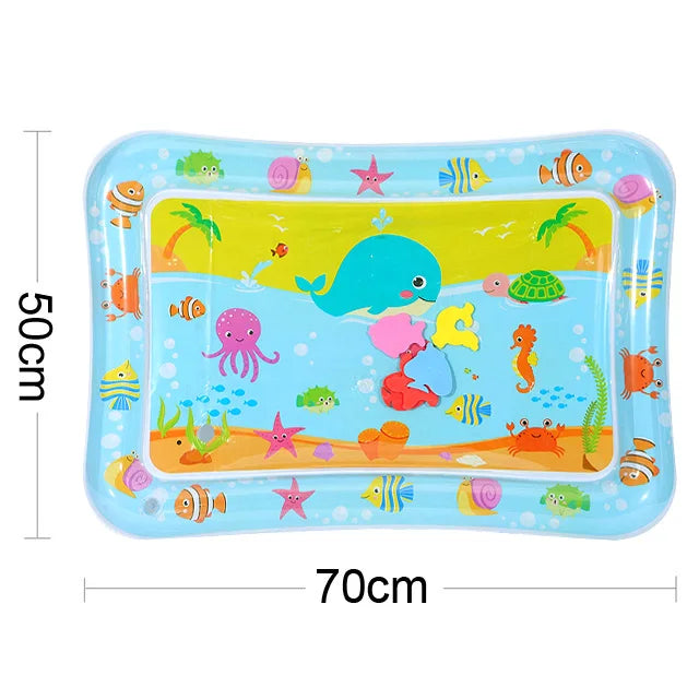 Inflatable Tummy Time Baby Play Mat Infants Water Cushion