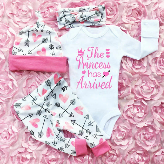 4PCS Newborn Kids Baby Girl Outfits