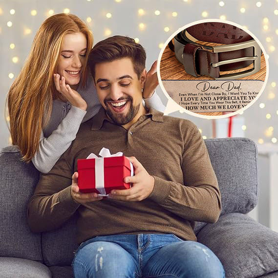 Belt For Dad - Brown - Red